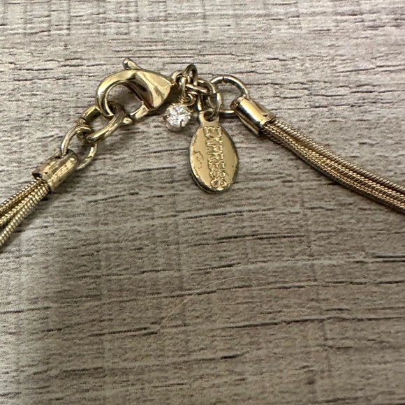 Express three tiered gold statement necklace - Picture 4 of 4